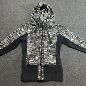 Z By‎ Zella Womens Size XS Black Heathered Zip Up Hoodie Jacket